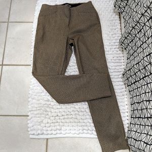 Black and Tan Ankle Length Dress Pants